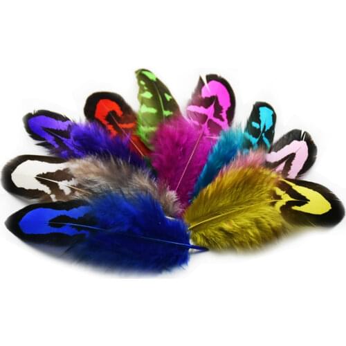 24 PCS Turkey Feathers DIY Party Accessories Brooch Earring Ornaments Indian Headdress Wedding Decorations IF69