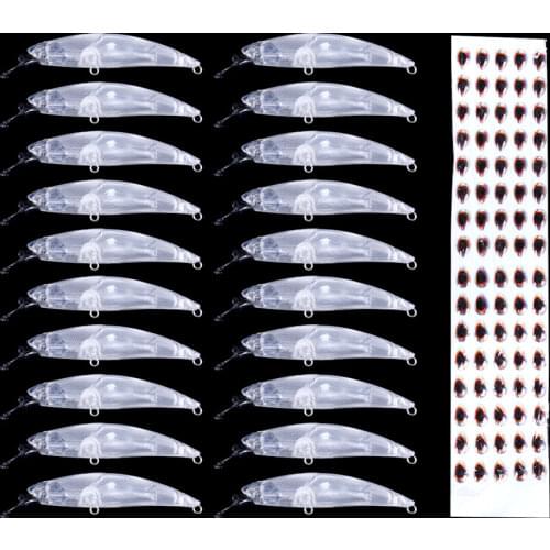 50pcs 8CM 7.9G blank nude baits Popper VIB crankbait Minnow bait Unpainted Lure Bodies Fishing bait