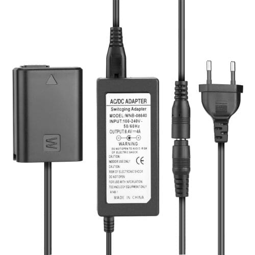 1set AC Power Supply Adapter for Sony NP-FW50 Battery Alpha A6500, A6400, A6300, A7, A7II, A7RII, A7SII, A7S, A7S2, A7R, A7R2