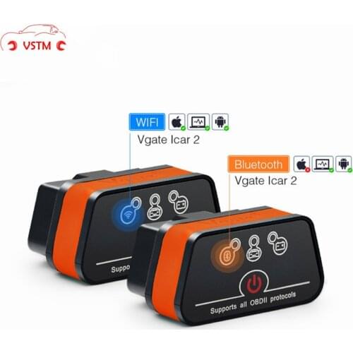 Vgate iCar2 ELM327 Wifi/Bluetooth OBD2 Diagnostic Tool for IOS /Android/PC icar 2 Bluetooth wifi ELM 327 OBDII Code Reader