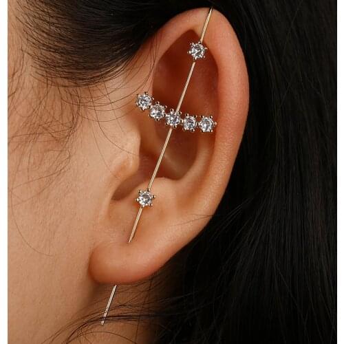 Emmaya Simplicity Style New Hot Cubic Zirconia Crystal Stud Earrings Accessories for Women Girl Wedding Party