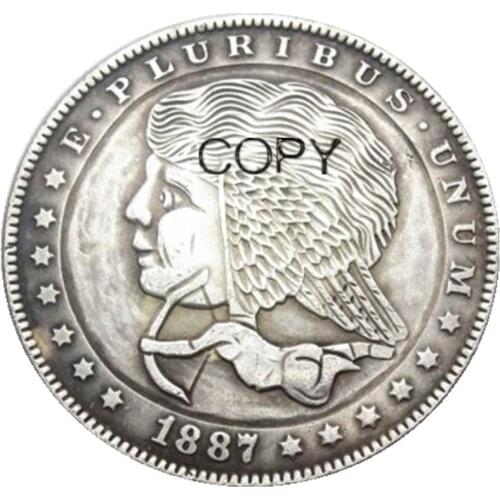 HB(22)US Hobo 1887 Morgan Dollar Silver Plated Copy Coins