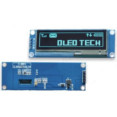 IPS 2.23 inch 4PIN Blue PM OLED Screen with Adapter Board SSD1305 IIC Interface 128*33 3.3V