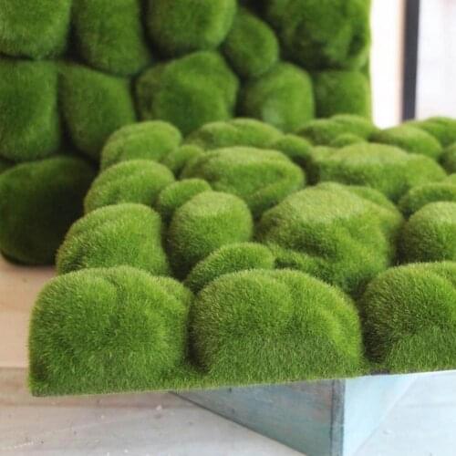 Artificial Green Lawn Carpet Stone Shape Moss Mat Grass Mat Fake Sod Moss For Home Hotel Wall DIY Decor 35*50cm/ 30*30cm Newest