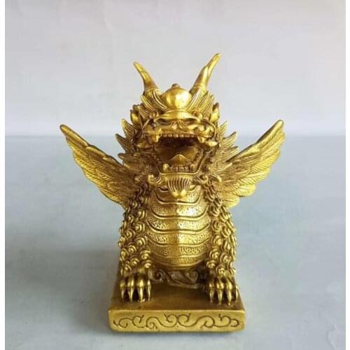 China brass fly Kirin crafts statue
