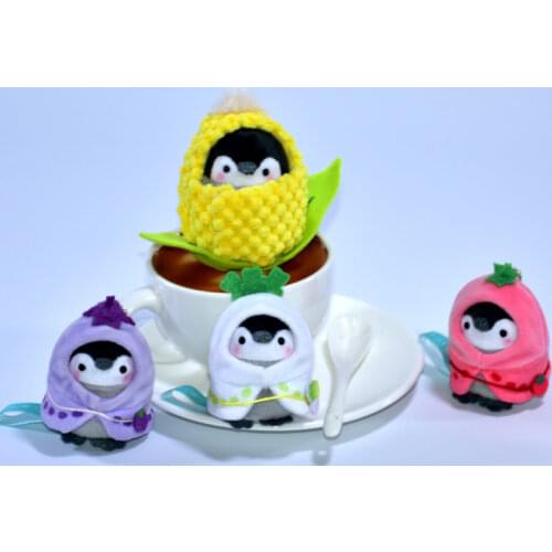 Koupen Chan Penguin Plush Dolls Kawaii Cartoon Anime Plush Toys Cute Vegetable Keychain Bag Pendant Stuffed Dolls Gift for Girls