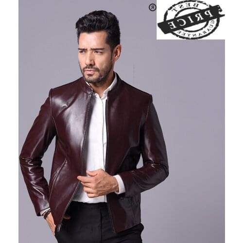 Leather Jacket Genuine Men Fashion Autumn Coat Male 2021 Korean Slim Fit Real Sheepskin Coats Streetwear Jackets YZC-aa03