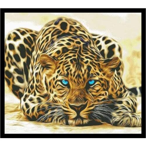 Leopard patterns Counted Cross Stitch 11CT 14CT 18CT DIY Chinese Cross Stitch Kits Embroidery Needlework Sets