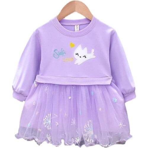 Girls Dress Autumn Long Sleeve Girls Dresses Princess Baby Casual Dress Kids Dresses for Girls 2 Year Old Baby Girl Clothes