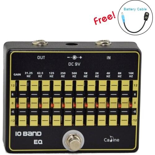 Caline CP-24 10 Band EQ Guitar pedal True Bypass professional Pedals DC 9V Input Guitar Accessories Aluminum Alloy Housing cp24