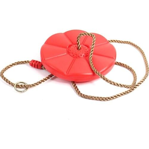 Multicolor Climbing Rope Swing for Kids with Disc Swings Seat Set Outdoor Backyard Tree Swingset Playset Accessories, 4 Color