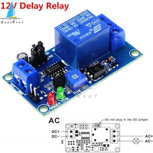 DC 12V Time Delay Relay Module Delay Turn On / Delay Turn Off Relay Switch Module With Timer Volt Timing Relays Board
