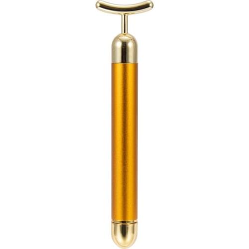 Slimming Face Roller 24k Gold Beauty Bar Facial Skin Tightening Wrinkle Bar Skin Care Electric Stick Massage Face Care Wrinkle