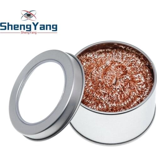 ShengYang Desoldering soldering iron mesh filter cleaning nozzle tip copper wire ball clean ball dross box Cleaning Ball