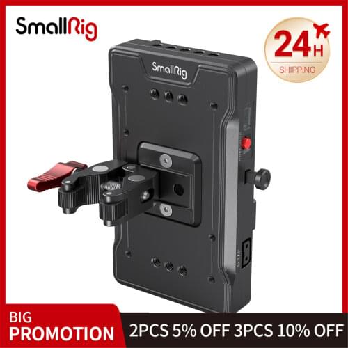 SmallRig V Mount Battery Adapter Plate with Crab-Shaped/Crab-Shaped /Adjustable Arm Clamp 3202/3203/3204