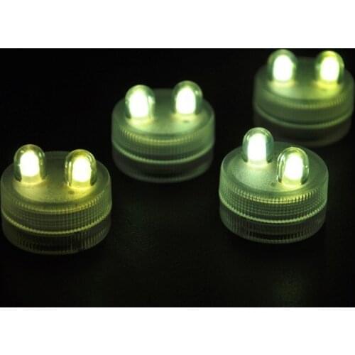 Super Bright 2LED Submersible Light 3cm Mini Waterproof LED Tea Light Candle 11 colors