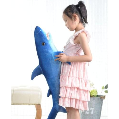 Dark blue shark plush toy,throw pillow ,sofa cushion birthday gift h2977