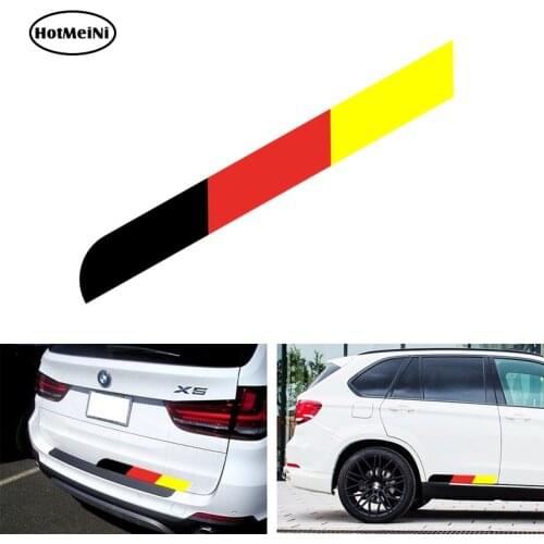HotMeiNi Car Styling Auto SUV Vinyl Graphic Car Sticker Germany Flag Stripe Decal Stickers for Audi BMW Mercedes MINI VW 17x2"