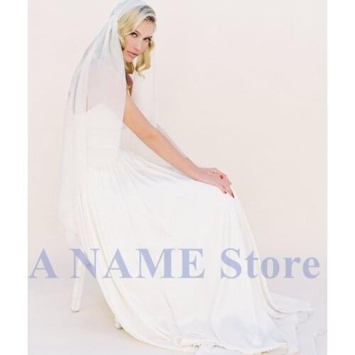 Vintage 1950s Juliet Cap Veil Bridal Wedding Veils Bride Long Ivory White Tulle Veil velos de novia 2019 Voile Mariage