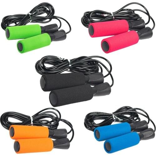 Sweat Absorbent Foam Handle Weight Bearing PVC Plastic Skipping Rope Adjustable Rapid Speed Jumping Rope Cable Fitness Slim Body