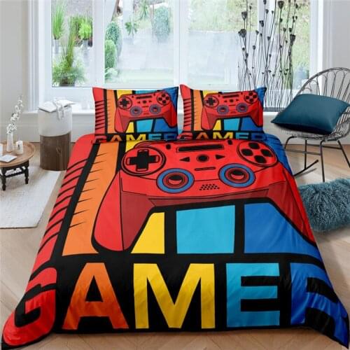 Yongth Gamepad Cartoons Duvet Cover Creative Comforter Bedclothes Bed Cover Set Bedding Set Housse De Couette Queen King Size