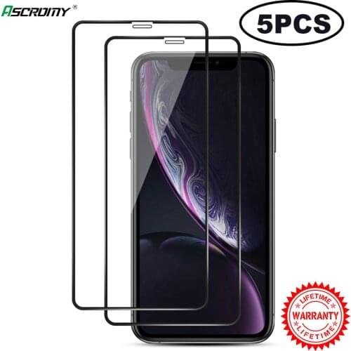5PCS 3D Full Cover Tempered Glass for iPhone 11 Pro XR X XS Max 7 Plus 8 6 6S 8plus 7plus SE2 Screen Protector Protection Film