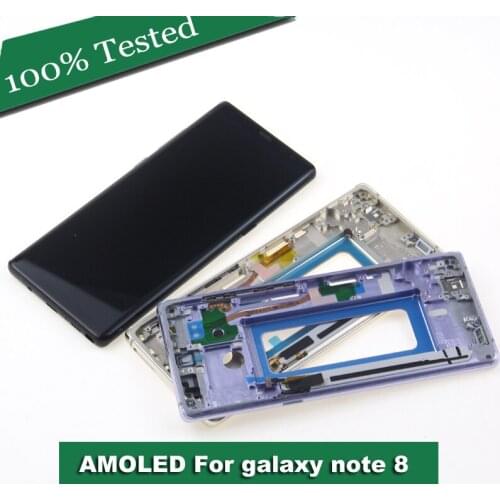 LCD for SAMSUNG GALAXY Note 8 Note8 Display Touch Screen Digitizer Assembly Repair Parts+Frame
