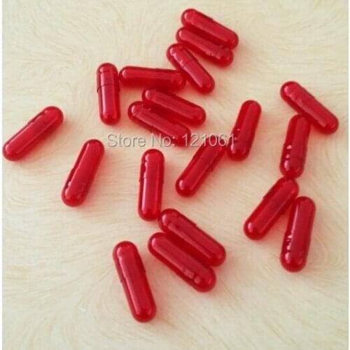 1# 5,000pcs,red translucent colored capsules size 1,hard gelatin empty capsules(joined or seperated capsules available!)