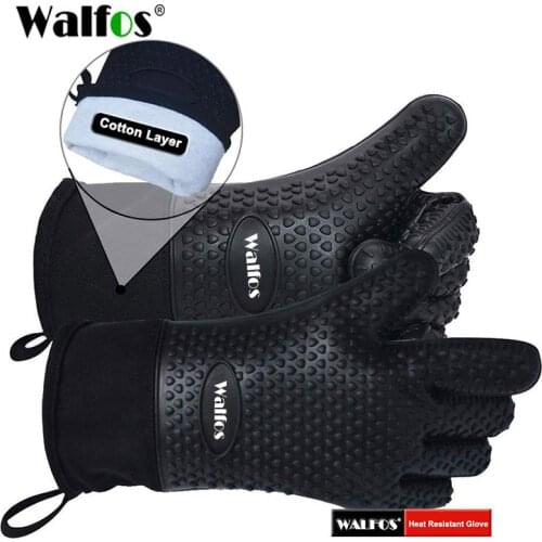 1 Piece Long Silicone Kitchen Gloves-BBQ Grill Gloves Heat Resistant Cooking Gloves For Grilling Microwave Oven Mitts Gloves