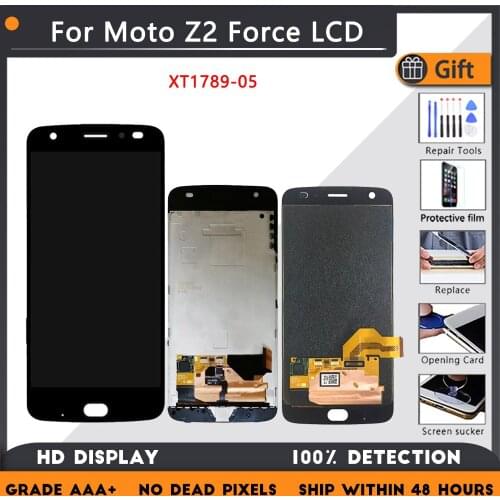 100% Tested Display With frame For Motorola Z2 Force LCD Touch Screen Digitizer Assembly For Moto Z2 Force XT1789 LCD