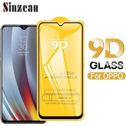 25pcs 9D Full Glue Tempered Glass For OPPO A95/A94/A54/A53/A74/A73/Reno 3A/Reno 6/Realme C21 Full Cover Screen Protector B-H