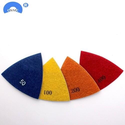 4pcs/set 75mm 3inch Electroplated Triangular Diamond Polishing Pads For Multi Tool Dremel Dry and Wet