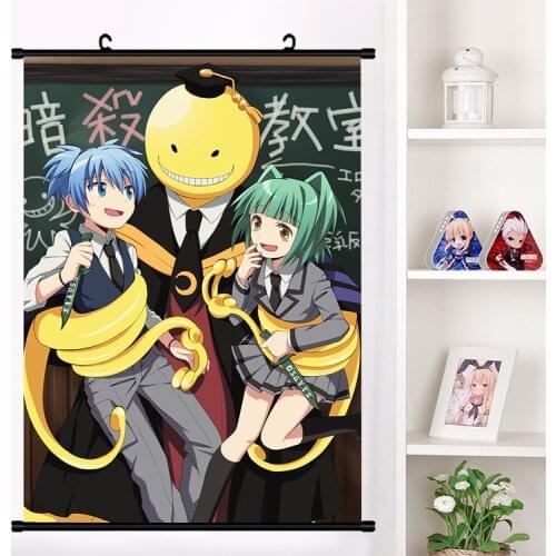 Anime Assassination Classroom Korosensei Shiota Nagisa Wall Scroll Mural Poster Wall Hanging Poster Otaku Home Decor Collection
