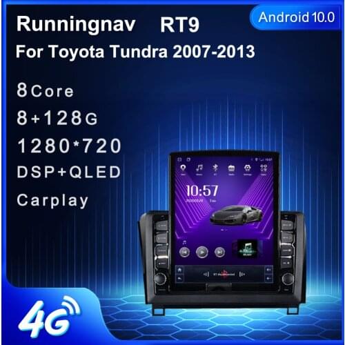 9.7" Android 10.1 For Toyota Tundra 2007-2013 Sequoia 2008-2018 Tesla Type Car Radio Multimedia Video Player Navigation GPS RDS