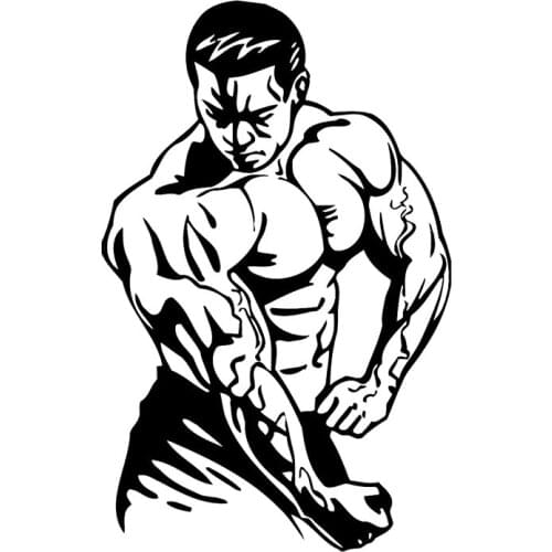 Bodybuilder Crossfit Cool Decor Sticker Boys Room Sport Vinyl Wall Decals for Gym Bodybuilding Wall Stickers Home Ornament S500