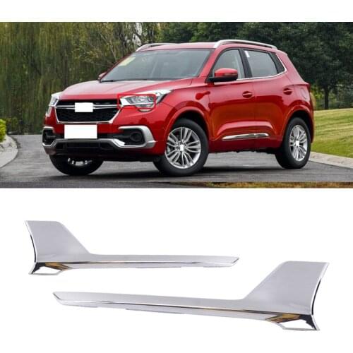 CAPQX 2pcs For Tiggo 5X 2017 2018 2019 ABS Chrome Front Headlamp trim strip Headlight Head light lamp Decorative strip