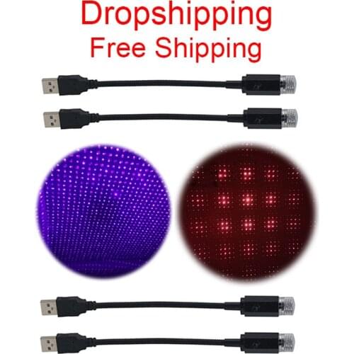 USB Atmosphere Light of Car Car Roof Interior Decoration Star Ceiling Light Car Interior Star Lights Dropshipping Free Shipping