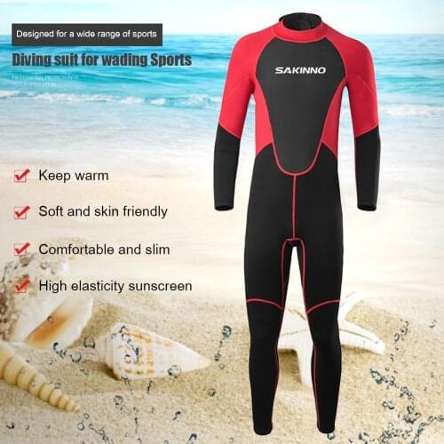 2mm Wetsuit Men Neoprene Full Body Bodysuit Dive Suit Quick-Drying Sunscreen Keep Warm for Surfing Scuba Snorkeling Wet Suit