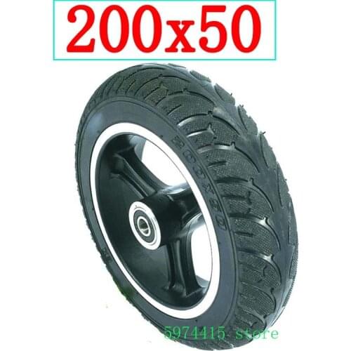 Hot Sale Good Reputation 200x50 Electric Scooter Solid Tyre with Hub for Aluminium Alloy Rims Tire,Electric Vehicle Solid Wheel