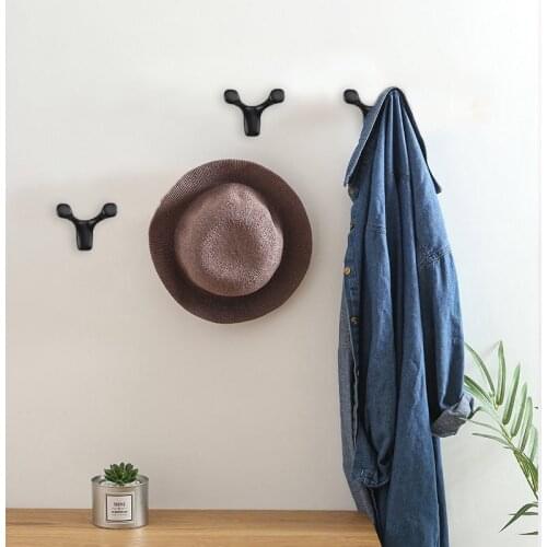 European Style Horn Hanger Hook Metal Wardrobe Door Storage Closet Kitchen And Bathroom Wall Hanging Hook Creative Coat Hook