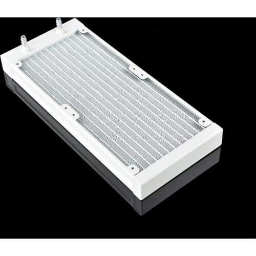 OCOCOO 240D753 White Pure Aluminum Water Cooler Radiator Inner Diameter 6mm Hose 28mm Thickness Standard Water Cooling Radiator