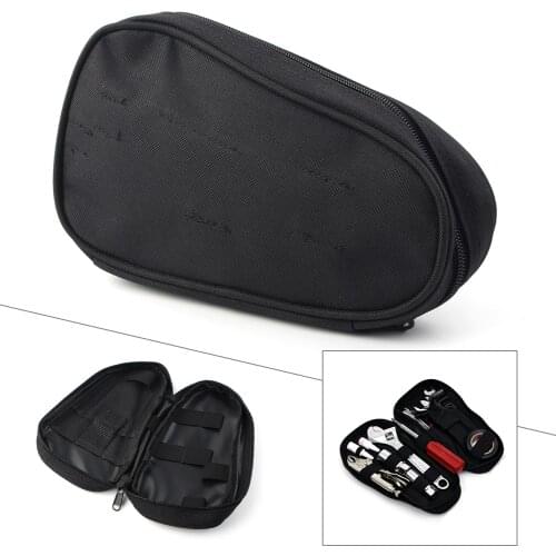 Motorcycle Saddlebag Waterproof Oval Nylon Tour Tools Bag Pouch For Harley Davidson Road King All Models Universal