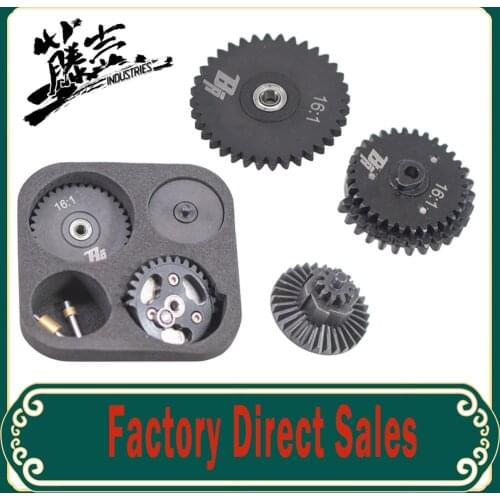 13:1/16:1/18:1 With Bearing Steel Cutting High Speed Gear Set for Ver.2/3 Jinming Kublai FB Airsoft Paintball Game Accessories