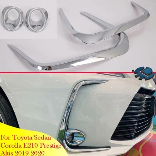 For Toyota Sedan Corolla E210 Prestige Altis 2019 2020 Car Accessories Front Fog Light Lamp Cover Trim Molding Bezel Garnish