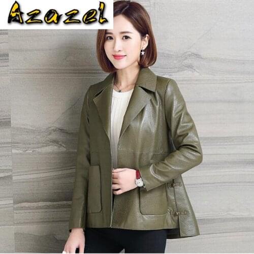 Genuine Jacket Women Spring Autumn Sheepskin Coat korean Vintage Real Leather Jackets 2020 XU18AY-PY1969 KJ3426