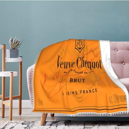 Veuve Clicquot Champagne Cover Blanket Fashion Blanket Sofa Blanket Single Printed Blanket Quilt Bedding-hy04