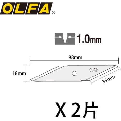 OLFA imported all metal wood art utility knife camping knife CK-1 matching blade 2 pieces plastic packaging CKB-1