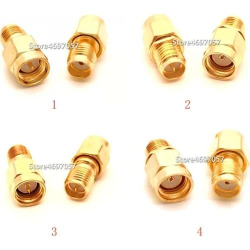 Hot Sale SMA to SMA Connector SMA to RP SMA RF Adapter Gold plated 4Pcs/Lot