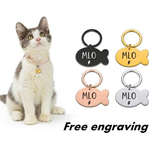 Personalized Stainless Steel DOG Tag Puppy Cat Kitten Pet Tag Dogs Collar Accessories Dog Name Tag Customized Dog ID Tag