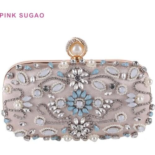 Pink Sugao diamon fashion evening bag women purse girls clutch luxury handbags women bags designer crossbody bag party bag bling